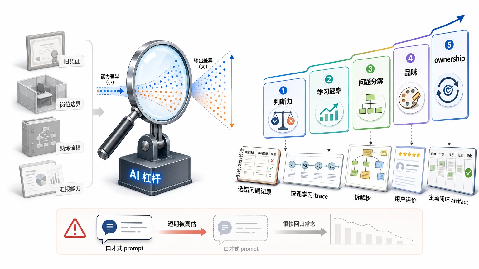 AI 放大执行后，判断力、学习率和品味被重新定价