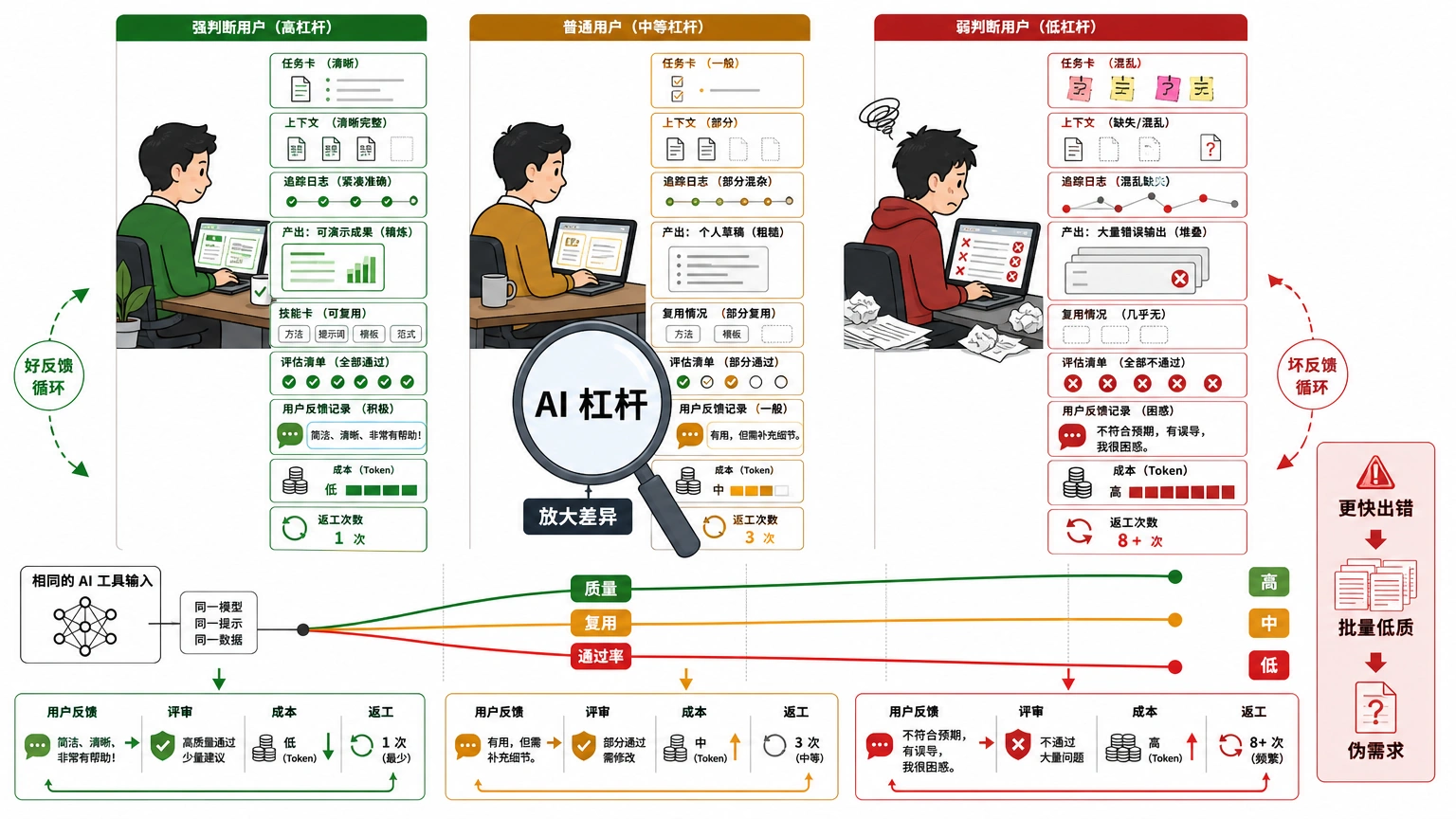 AI 不会自动拉平差距，它会放大底层能力的方差