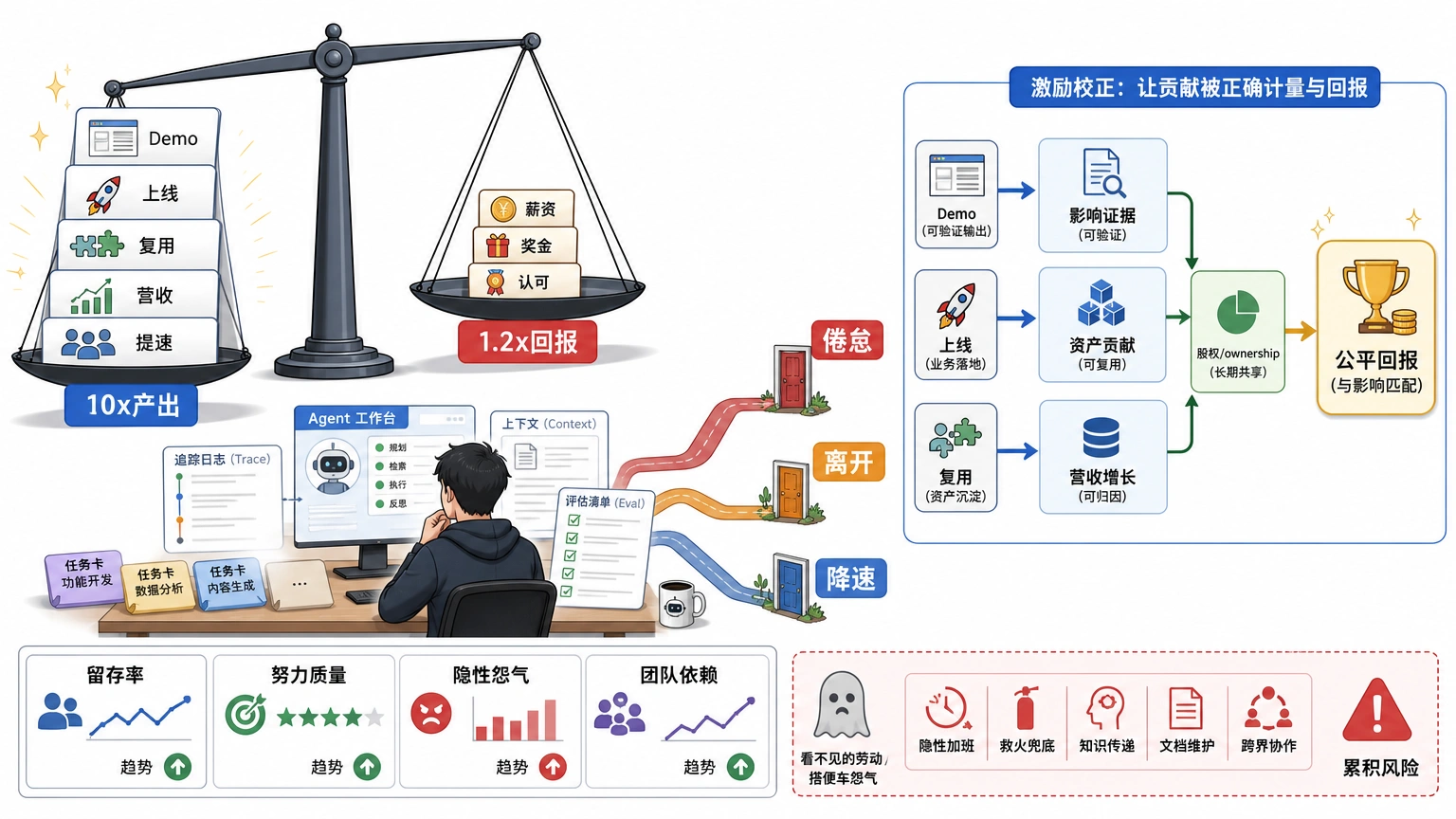 如果十倍产出只换一点回报，超级个体会离开或降速